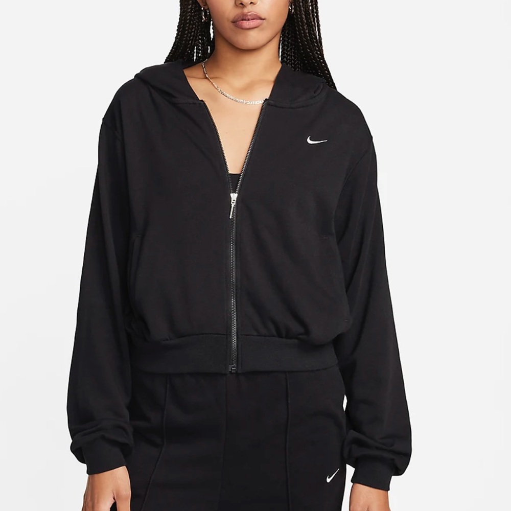 Nike Sportswear Chill Terry Women's Loose Full-Zip French Terry Hoodie Black XXL